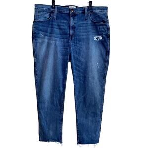 Madewell Womens Stovepipe Holborn Distressed Wash Jeans Size 36